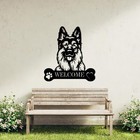 Majestic German Shepherd Metal Wall Art - Customised Welcome Sign Gift Decor