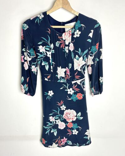 Amour Vert 100% Silk Dakota Saint Cloud Floral Print Dress Size XS - Picture 2 of 8
