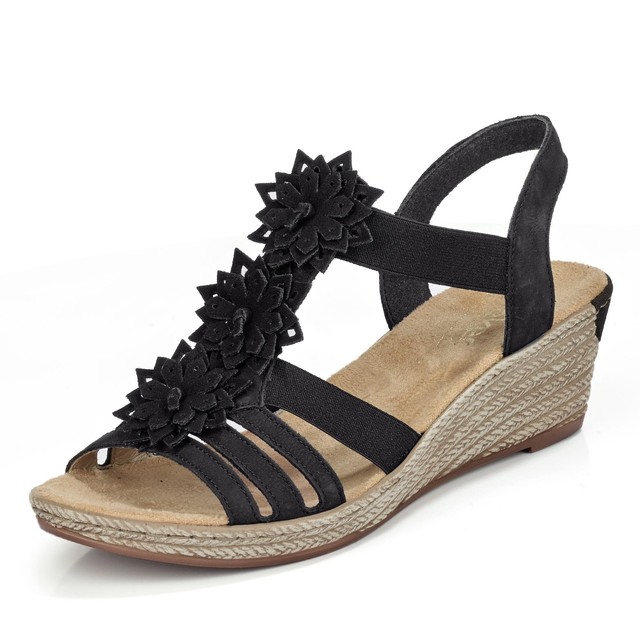 rieker sandale schwarz 39