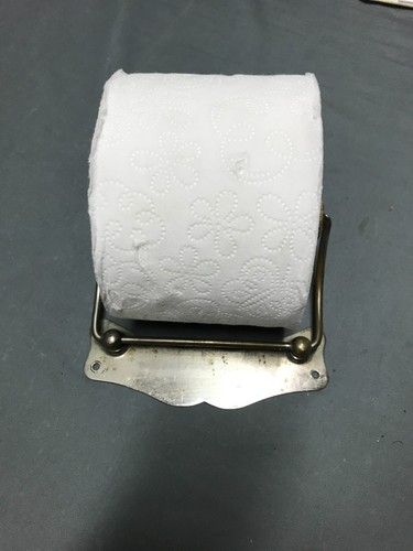 Antique VTG Nickel Brass Toilet Paper Holder Bathroom Plumbing 848-25B - Picture 10 of 11