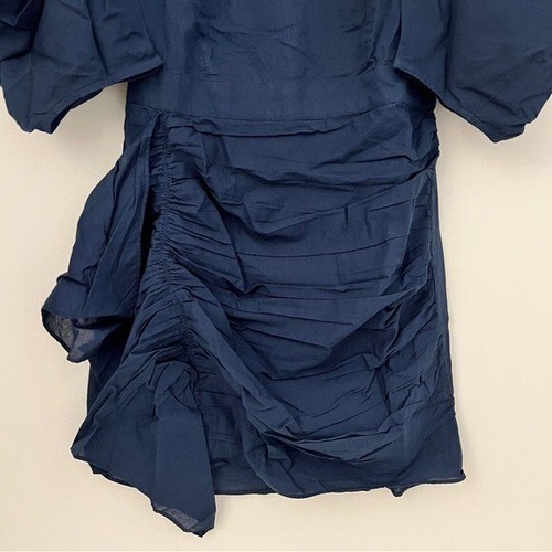 $395 NWT Rhode Navy Blue “Pia” Puff Sleeve Dress Sz 4 - Picture 5 of 9