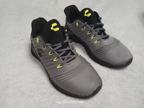 Charly Mens Falcon Breathable Sneakers 1029827 Oxford Lime Grey Black Size-11 - Picture 1 of 14
