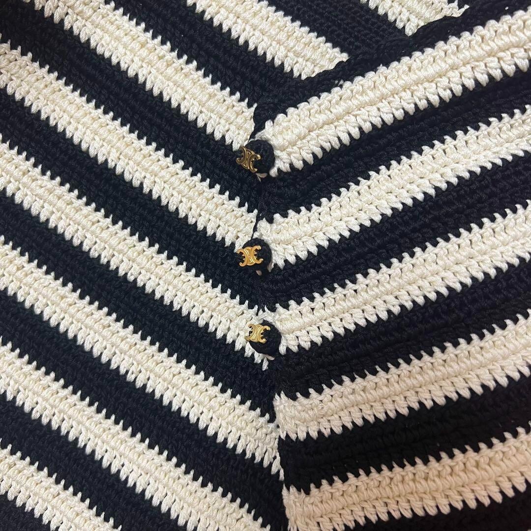 NWT CELINE Black/Ecru Crochet Knit Mini Skirt Size XS JAPAN
