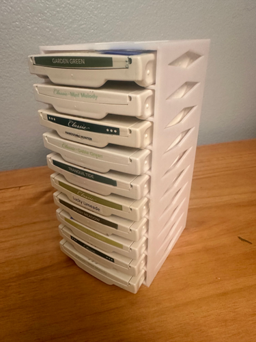 AUFBEWAHRUNGSBOX für Stampin Up Stempelkissenhalter NICHT MEHR PRODUZIERT 2018 STIL max 10 Pads LEER - Bild 3 von 12