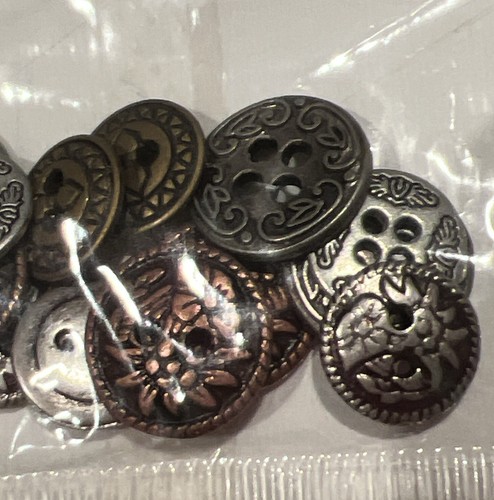 Lote de 2 NUEVOS Paquetes de Botones de Vestir “Color Me…Baby Metals” 387 - Imagen 9 de 9