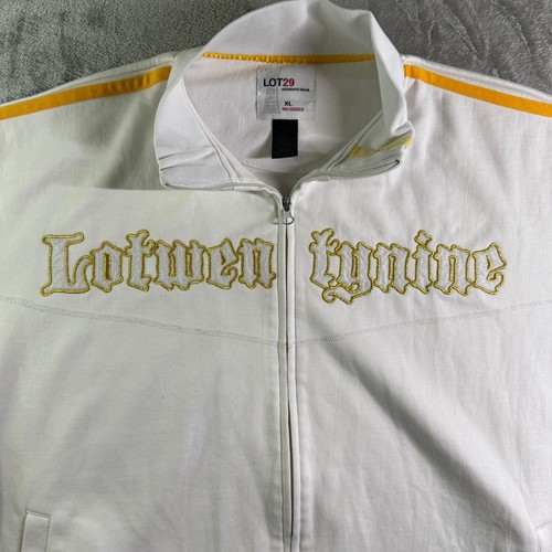 LOT29 Looney Tunes Lotwen Tynine Track Jacket Full Zip White Gold Trim XL - Picture 2 of 10
