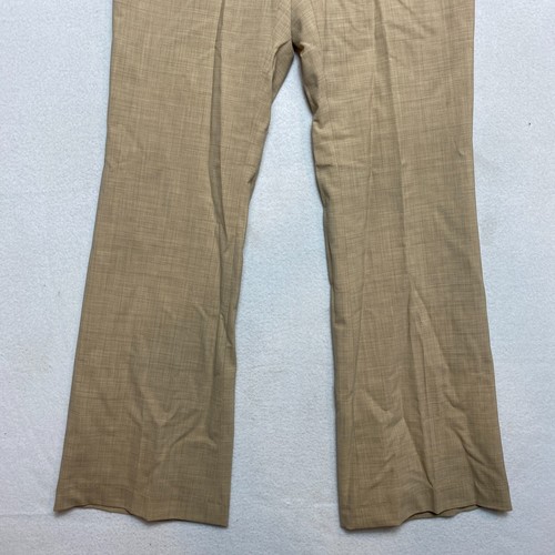 Dana Buchman Wool Blend Flare Pants Women's 4 Tan Lighweight Office Trousers - Picture 2 of 10