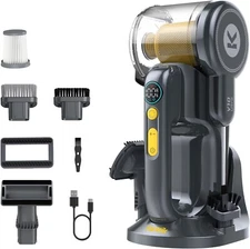 Fanttik Fold V10 Ultra Deluxe Handheld Vacuum Cordless, 17kPa Suction Power, Cha