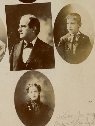 1900 RARE William Jennings Bryan family cabinet card photo Townsend Lincoln NE - Picture 3 of 7