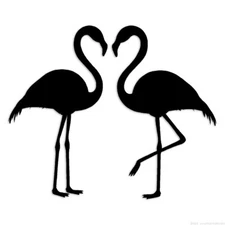Flamingo Love - Decal Sticker - Multiple Colors & Sizes - ebn6123