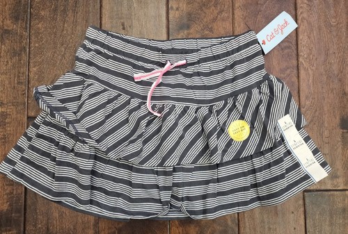 Cat & Jack Girls Knit Skort -Grey Stripes -(Size: Large 10/12)NEW! - Picture 3 of 7