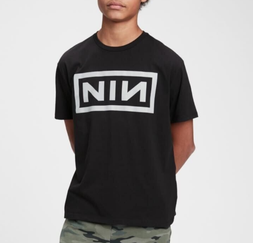NIN Youth Size Short-Sleeve Nine Inch Nails Logo Graphic T-shirt Black Large 10 - Picture 3 of 7