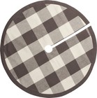 Christmas Medium Dark Grey/White Buffalo Check Tree Skirt~24" Diameter~Country