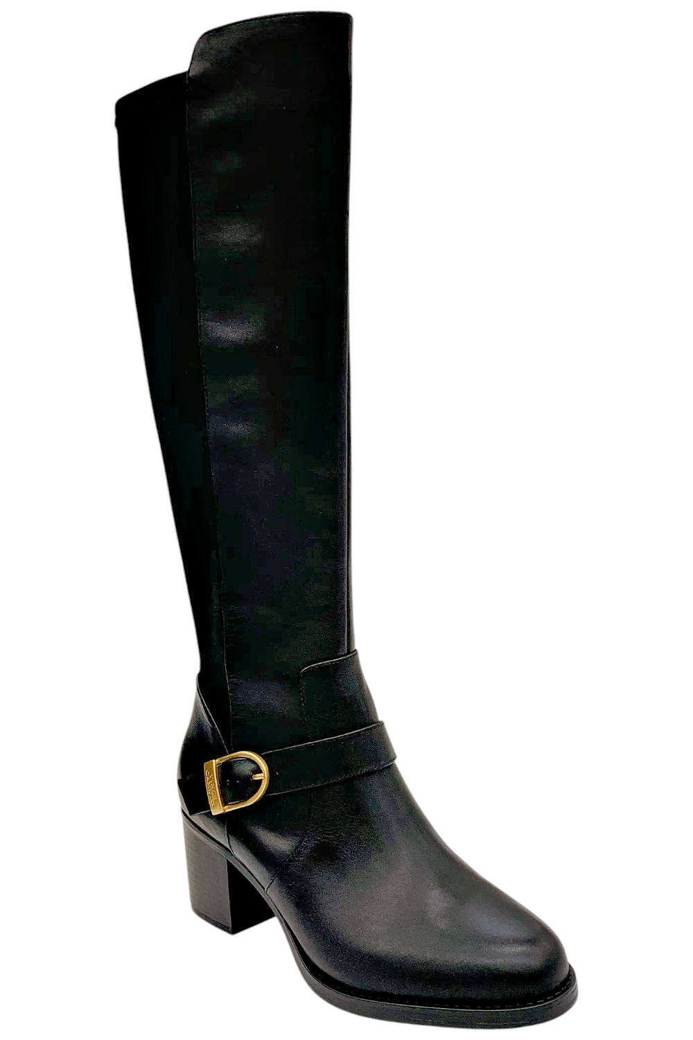 Высокие женские ботинки Zennia от Vince Camuto с эластичной спинкой черного цвета