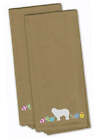 Komondor Easter Eggs Tan Embroidered Towel Set of 2 Ck1660Tntwe