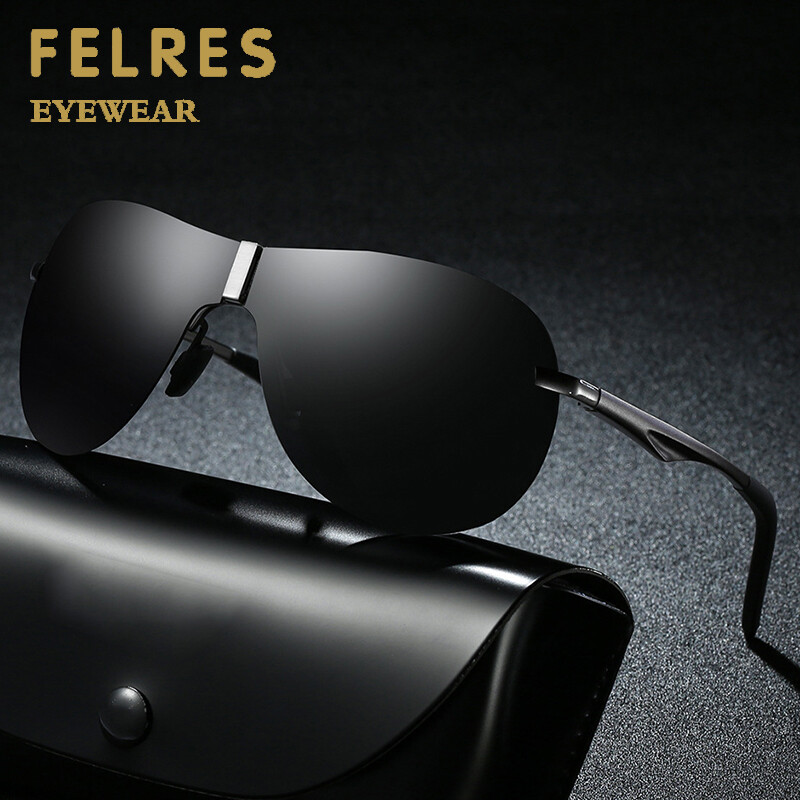 Metal Polarized Sunglasses Men Outdoor Driving Party Shade Glasses UV Protection