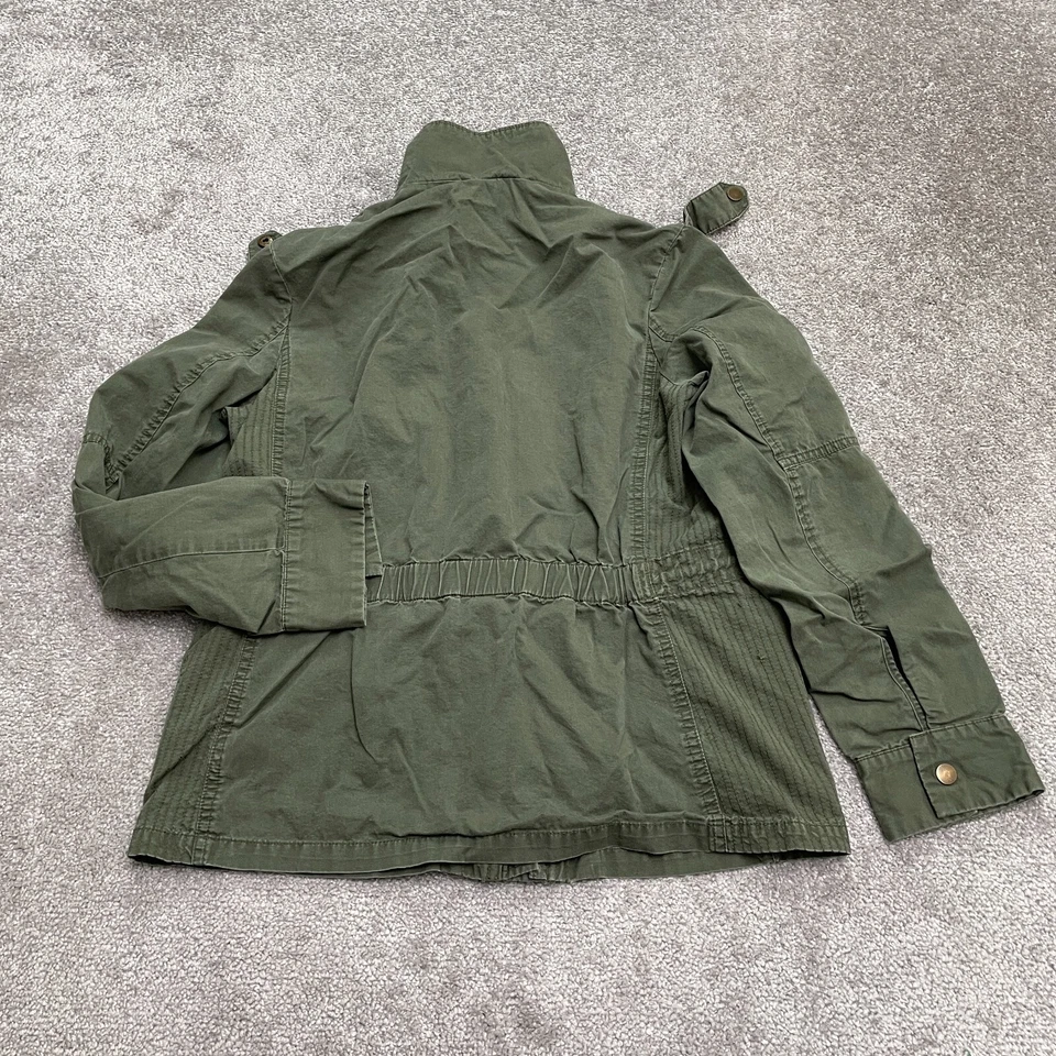 Chaqueta Militar Love Tree Mujer Mediana Verde Ejército Cremallera Completa Algodón Bolsillo Exterior Foto 2 de 4