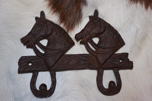 (5)pcs, COUNTRY WESTERN KITCHEN DECOR, HORSE WALL HOOK, CAST IRON RUSTIC W-60,8 - Picture 3 of 7