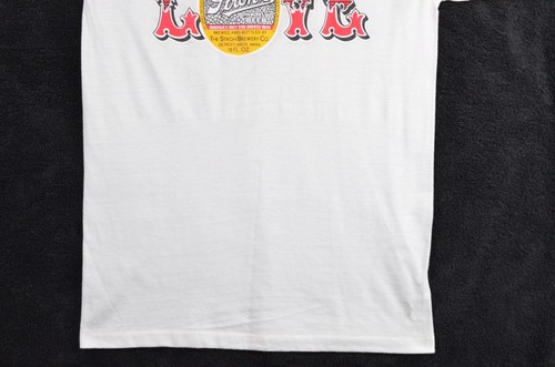Vintage 70s Stroh’s Beer Graphic Shirt Bohemian Beer Mens Medium Ringer - Picture 8 of 17