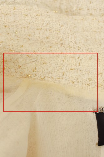 St. John Couture Jacket/Blazer in Cream/Gold Metallic Glitter Knit sz 10 - Picture 8 of 10