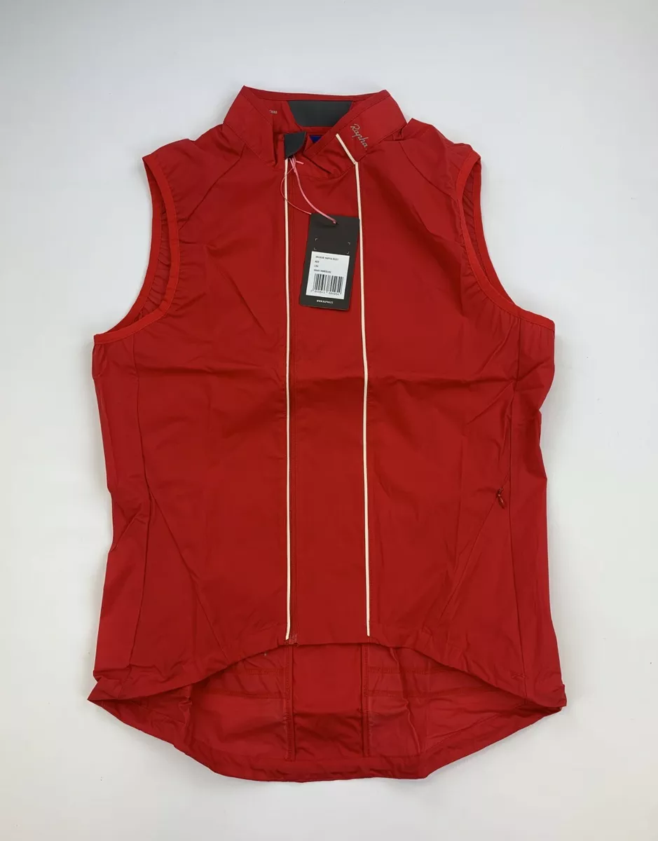 New RAPHA Archive Gilet Cycling Vest Size Large Red