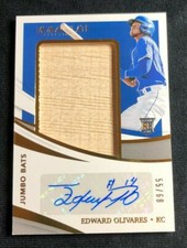 2021 Immaculate Jumbo Bats EDWARD OLIVARES RC BAT AUTO #55/68 Made Royals 