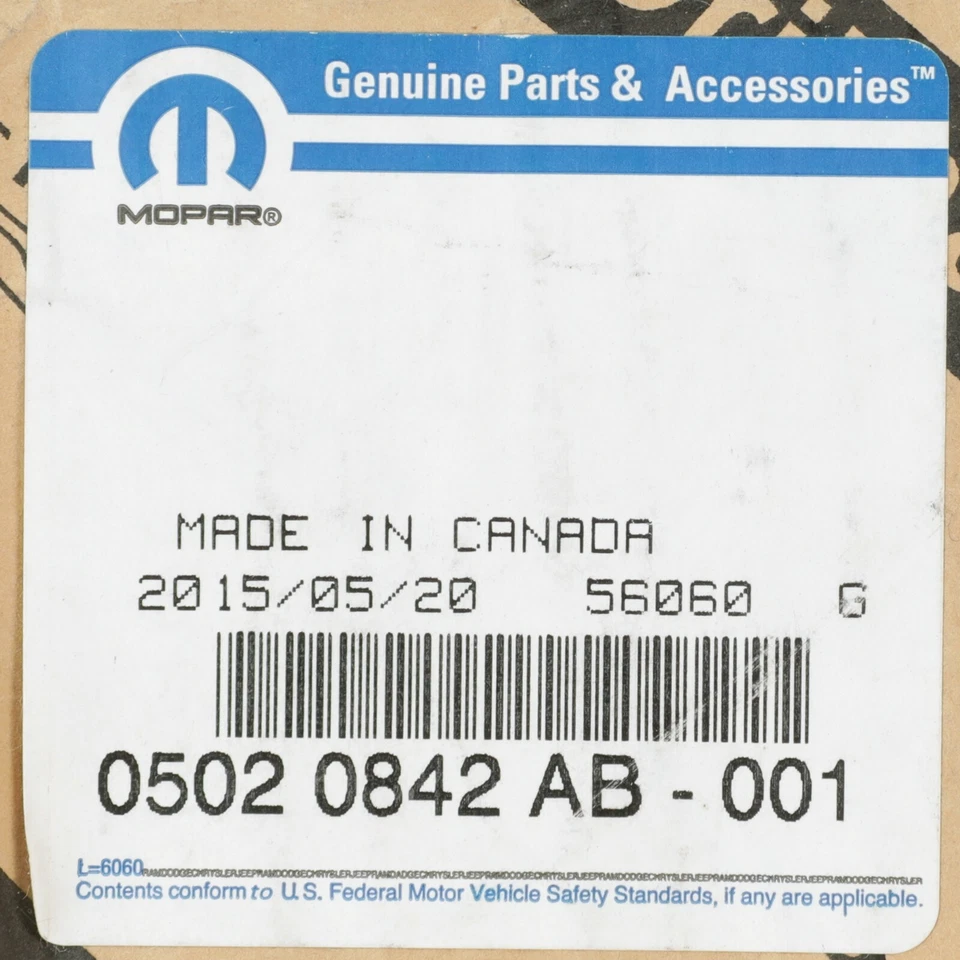 08-16 CHRYSLER TOWN & COUNTRY SLIDING DOOR GLASS RUN CHANNEL OEM MOPAR 5020842AB - Image 4 of 4