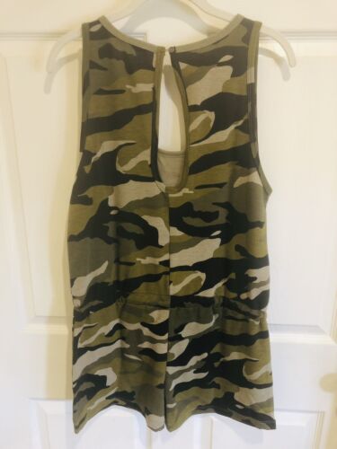 C & C california Women’s Romper NWT Size Medium M Camouflage Drawstring Keyhole - Picture 2 of 9