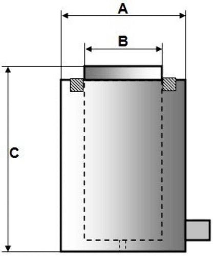 Cilindro hidráulico de acción simple (30 toneladas - 2") (YG-3050) - Imagen 5 de 6