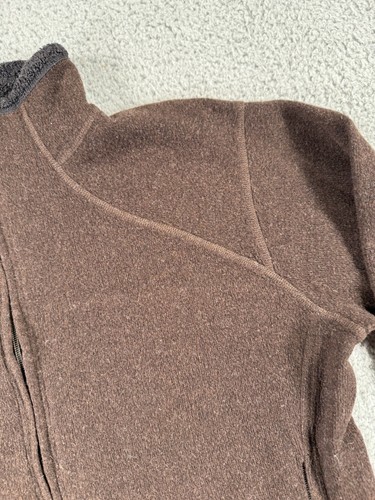 Mountain Hardwear Jacket Women's XL Brown Full-Zip Wool Blend Long Sleeve Mock - Picture 7 of 15