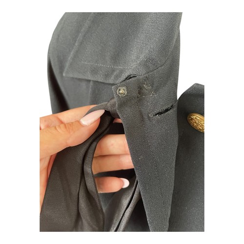 Vintage Le Crillon for Bergdorf Goodman Black Secretary Dress Sz 10 Gold Crest B - Picture 7 of 13