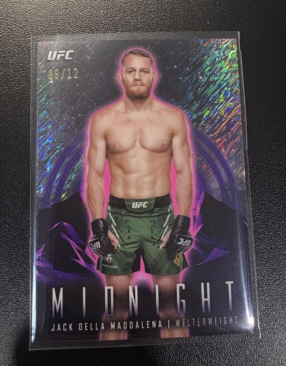 2024 Topps Midnight UFC Jack Della Maddalena Purple Shimmer Refractor /12