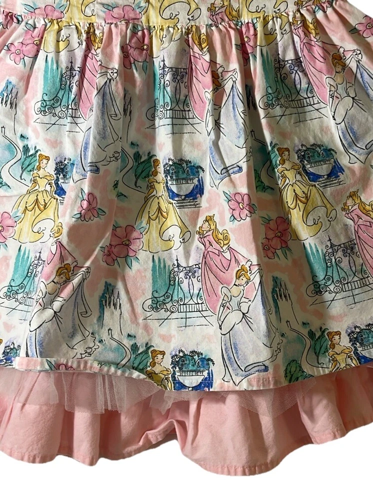 VESTIDO NIÑA PRINCESA DISNEY STORE CENICIENTA, BELLA, ESTAMPADO AURORA TALLA 3 Foto 4 de 4