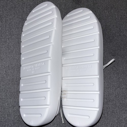 BOTTEGA VENETA Chalk White Jelly Sandals EU 40 US 10 Rubber Platform Lace Up NWT - Picture 13 of 18
