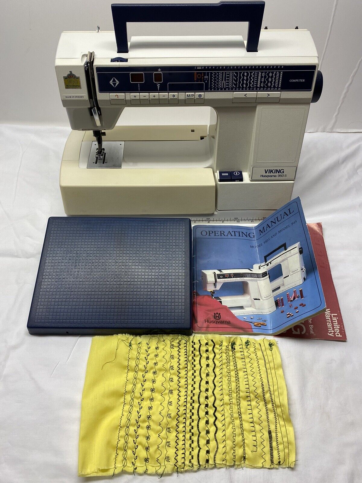 Husqvarna Viking Sewing Machine With Foot Pedal Accessories Manual TESTED | eBay