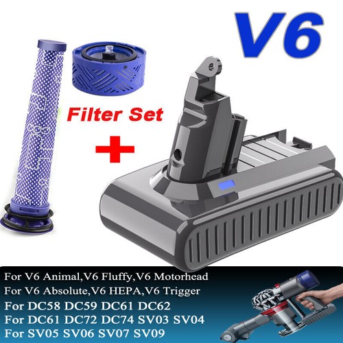 9500mAh V6 For Dyson V6 Battery Animal DC58 DC59 DC61 DC62 SV03 SV05 SV06 SV09 - Picture 17 of 29