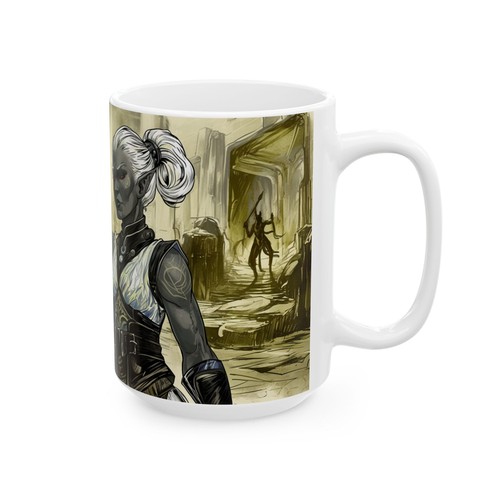 Mystical Sorceress Ceramic Mug - Fantasy Art Coffee Cup, Gift for Fans, [...] - Picture 5 of 18