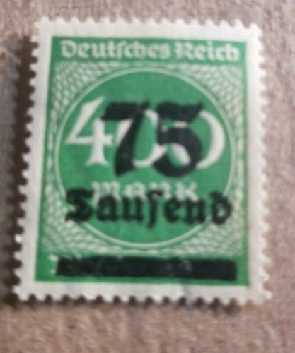 Deutsches Reich 400 marks timbre surimpression 75 mille jamais utilisé fin - VF + - Photo 1 sur 2