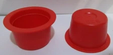 Lot of 100 Red Round Plastic Tapered Hole Plug Caps 0.820 - 0.931 in OD 029D