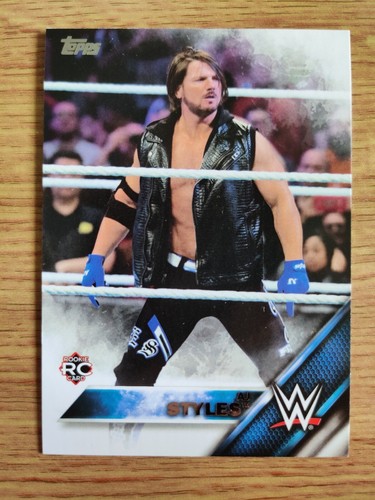 2016 Topps WWE Then Now Forever AJ Styles Rookie Card #102