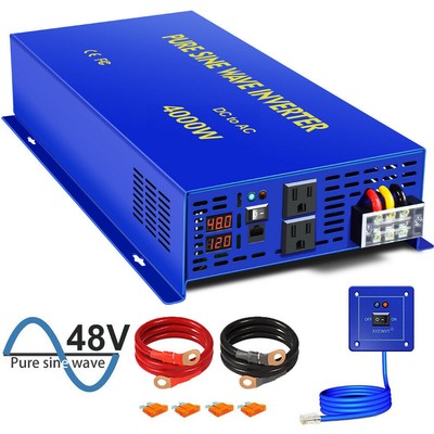 4000watt Pure Sine Wave Inverter 48v to 110v 120v Off Grid Solar Power Inverter