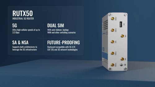 Router inalámbrico móvil industrial Teltonika RUTX50 avanzado 4G y 5G LTE desbloqueado - Vídeo 1 de 1
