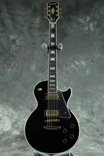 Epiphone Inspired by Gibson Les Paul Custom Ebony Electric Guitar with gig bag