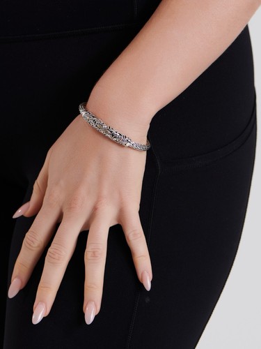 DEVATA Bali 18K Gold Sterling Silver Dragon Bone Chain Bracelet DBK6715TT M/7.5" - Picture 5 of 12