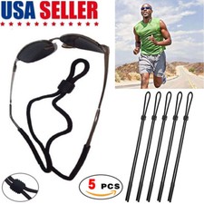 5 PCS Neck Strap Sport Sunglass Eyeglass Read Glasses Cord Lanyard Holder Black
