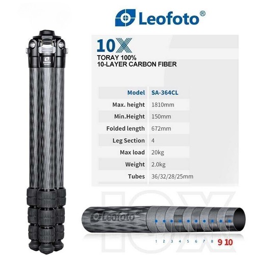 Leofoto SA-364CL Sport Optic And Rifle Tripod (NO Head) - Picture 3 of 7