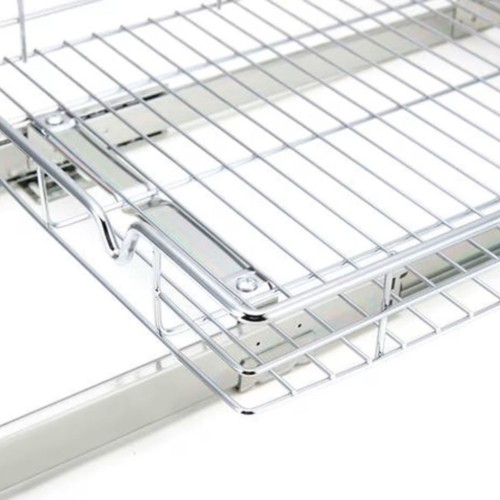 Chrome Pull out Drawer Sliding Organiser Kitchen Cabinet Storage Shelf Rack AU - Picture 2 of 11