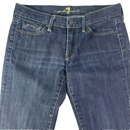 Pantalones de mezclilla para mujer 7 For All Mankind 27 lavado oscuro 28x28 U190n359S-359S - Imagen 3 de 9