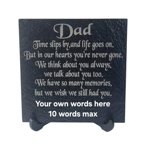 Personalised Dad Mum Son Brother memorial plaque slate remembrance grave marker - Picture 14 of 17