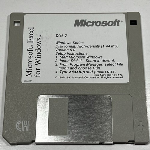Microsoft Excel For Windows Version 5.0 3.5” Floppy Disc 1993 - Picture 14 of 19